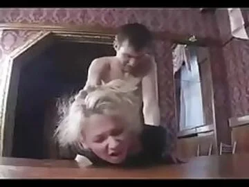 Blonde Forced On A Big Tabel