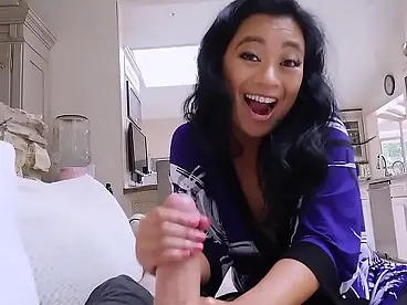 The young man suffered a sports injury, so his mother helped.