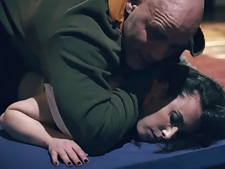 Angry ex-lovers engage in rough sex and ball kicking