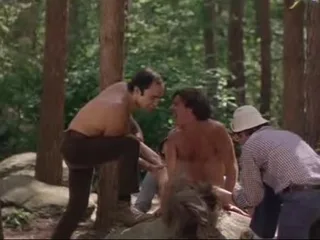 Camille Keaton in hardcore scene where she spits on the man’s face