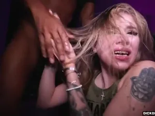 Forced sexual experience on a porn set
