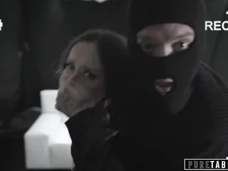 The petite teen was caught by her boyfriend in a ransom scheme situation.