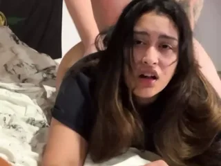 Fella fucks her in her sweet pussy, then roughly in her ass hole