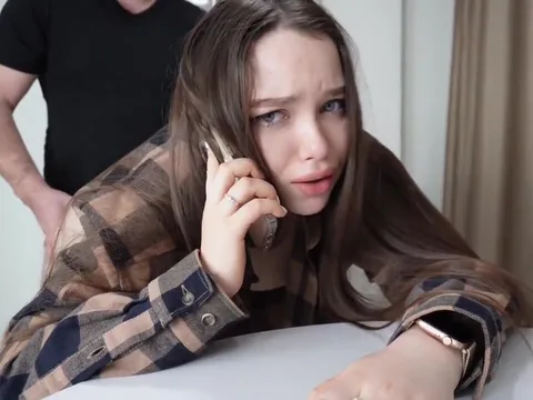 Fucking my stepsister while she's on the phone.