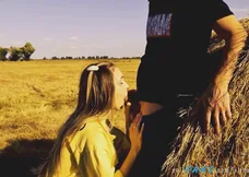 Father and daughter have amateur sexual encounter on their land