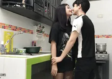 Just seeing my stepsister’s ass in stockings makes me horny.