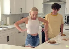 Sister's angry face hides her pleasure in rough sex