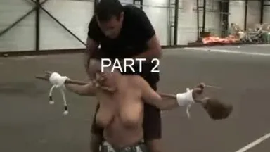 Hardcore bondage with a touch of violence in the mix